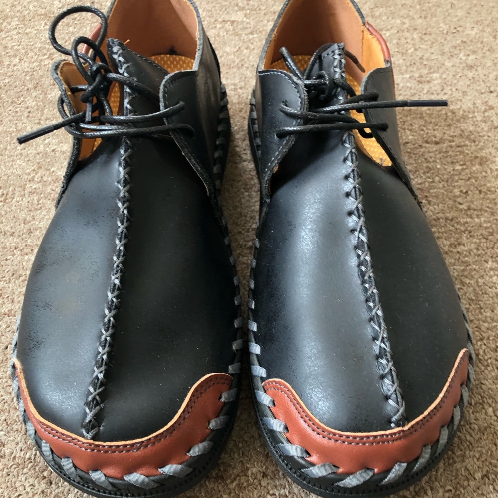 Mens Driving Loafer Moccasin Comfort Casual Oversize Lace, size 12, black, NWOT